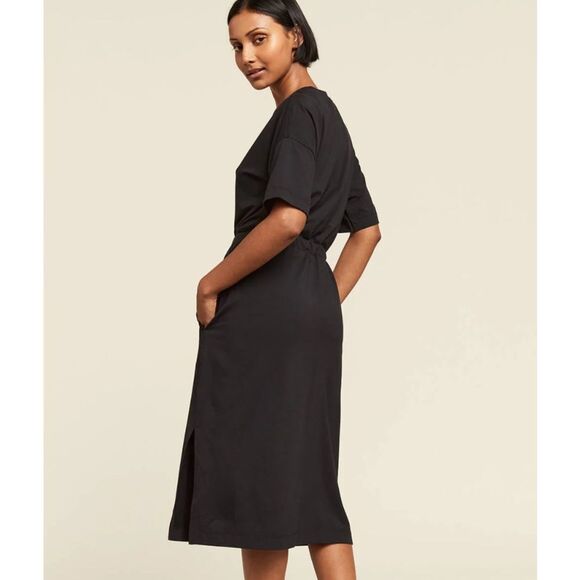 Boody T-Shirt Tie Dress Organic Cotton Bamboo Stretch with Pockets Size Small - Picture 2 of 7